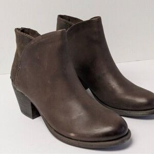 Frye Dark Brown Ankle Booties